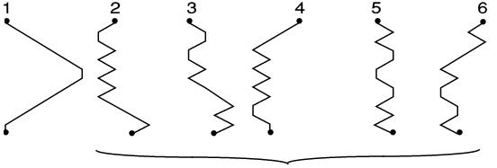 Blue lines for the treble & place bells of double Oxford Minor