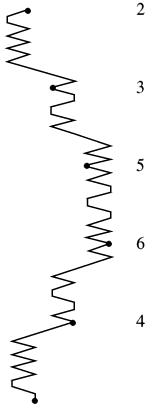 Blue line for a course of Double Oxford Minor