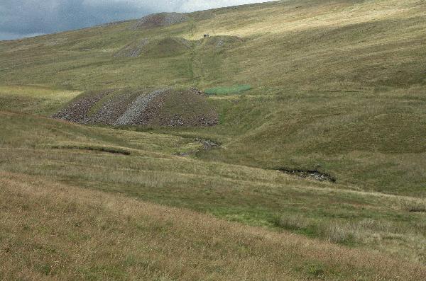 Spoil heaps from tunnel construction